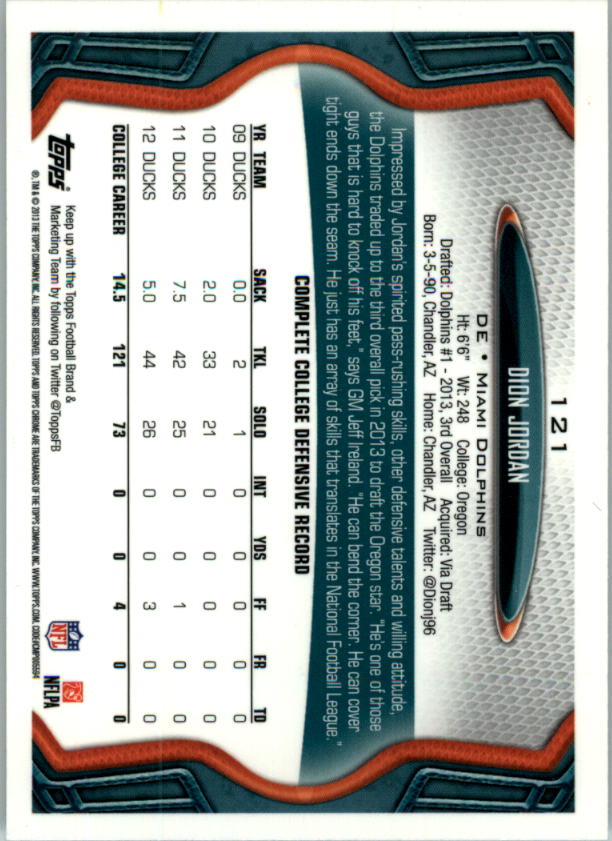 2013 Topps Chrome Football Part 1 Main Set Cards #1 to #220 - Picture 235 of 429