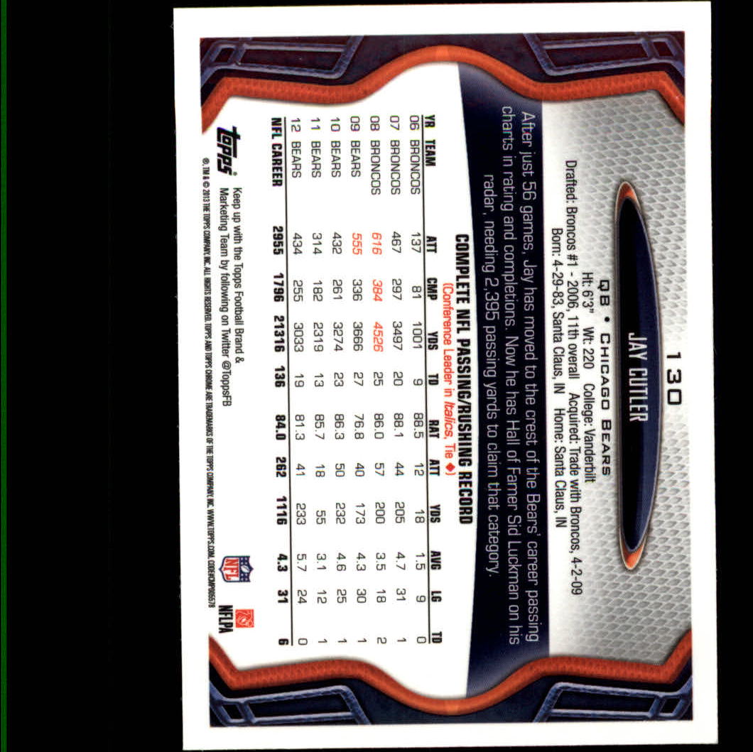 2013 Topps Chrome Football Part 1 Main Set Cards #1 to #220 - Picture 253 of 429