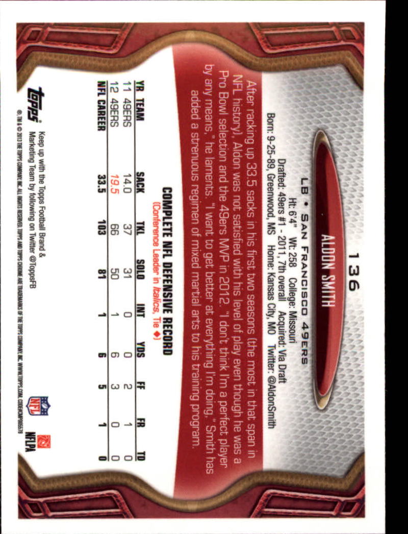 2013 Topps Chrome Football Part 1 Main Set Cards #1 to #220 - Picture 265 of 429