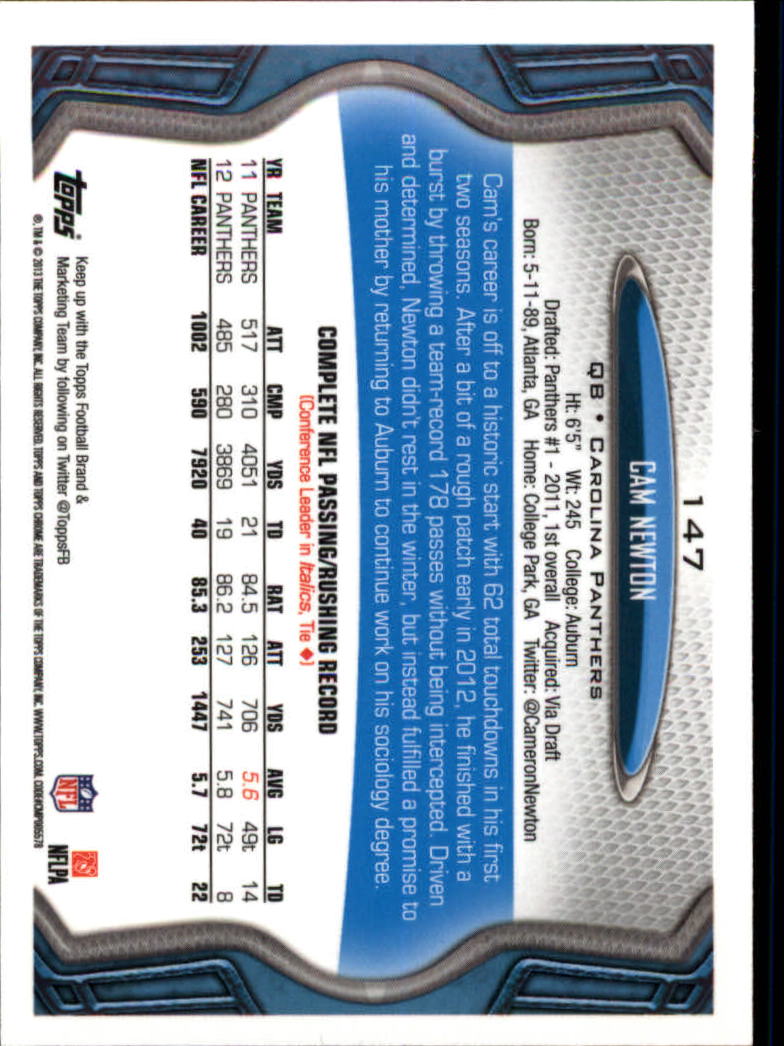 2013 Topps Chrome Football Part 1 Main Set Cards #1 to #220 - Picture 287 of 429