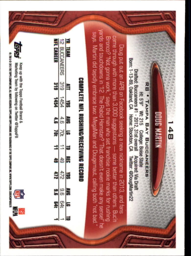 2013 Topps Chrome Football Part 1 Main Set Cards #1 to #220 - Picture 289 of 429