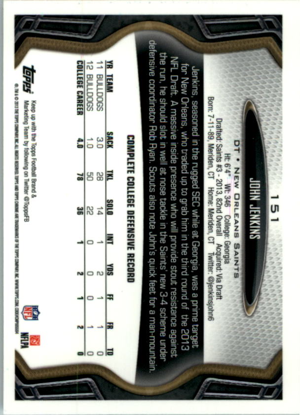 2013 Topps Chrome Football Part 1 Main Set Cards #1 to #220 - Picture 293 of 429