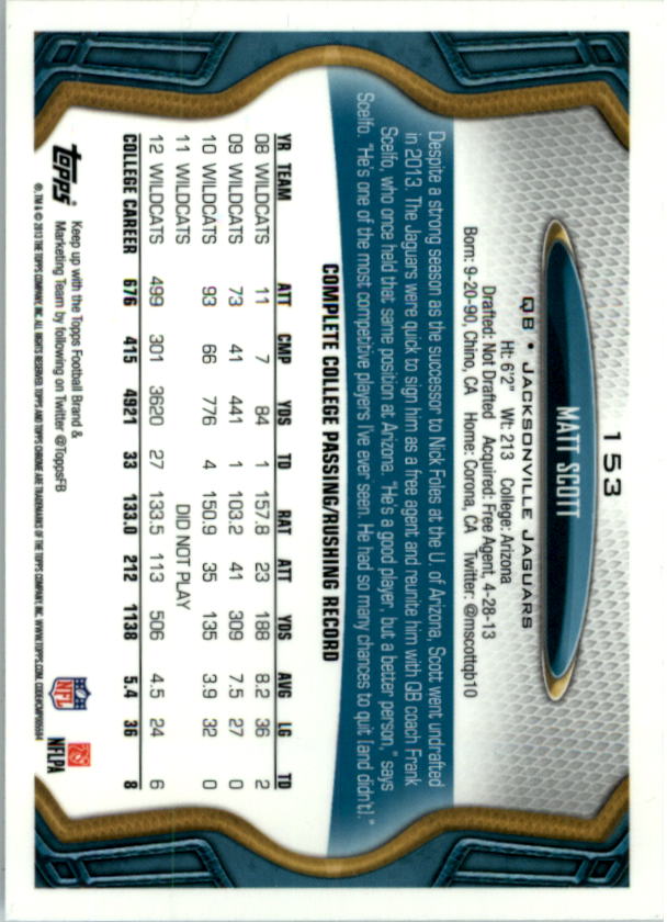 2013 Topps Chrome Football Part 1 Main Set Cards #1 to #220 - Picture 297 of 429