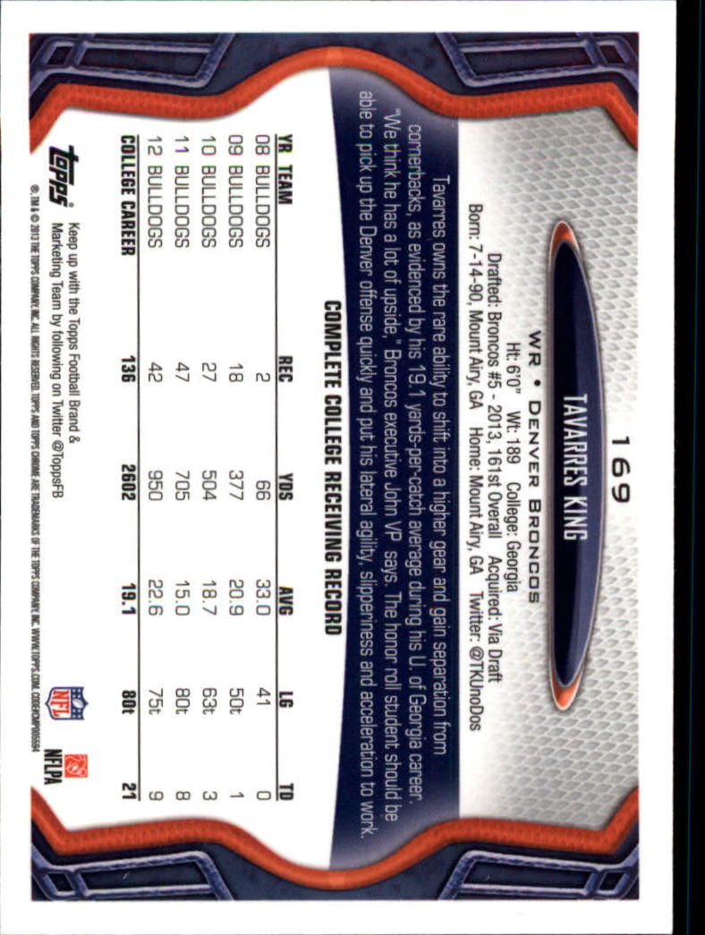 2013 Topps Chrome Football Part 1 Main Set Cards #1 to #220 - Picture 327 of 429