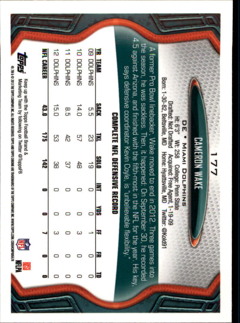 2013 Topps Chrome Football Part 1 Main Set Cards #1 to #220 - Picture 343 of 429
