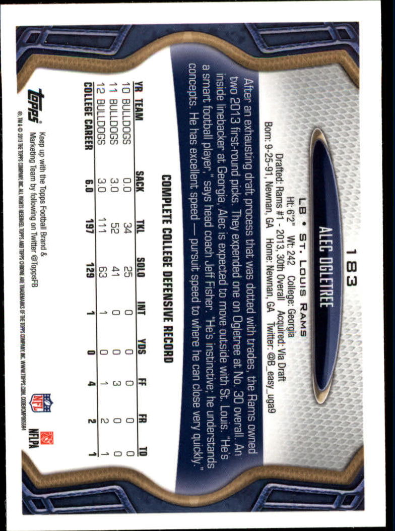2013 Topps Chrome Football Part 1 Main Set Cards #1 to #220 - Picture 355 of 429