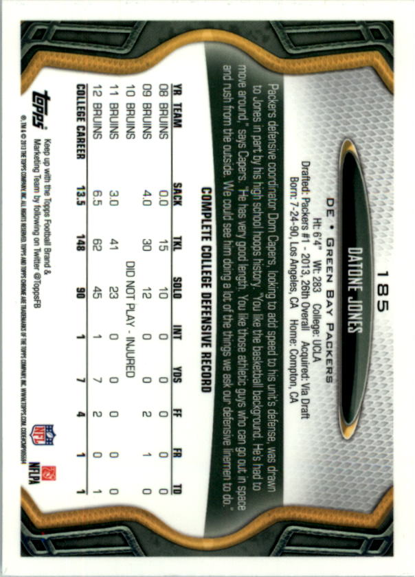 2013 Topps Chrome Football Part 1 Main Set Cards #1 to #220 - Picture 359 of 429