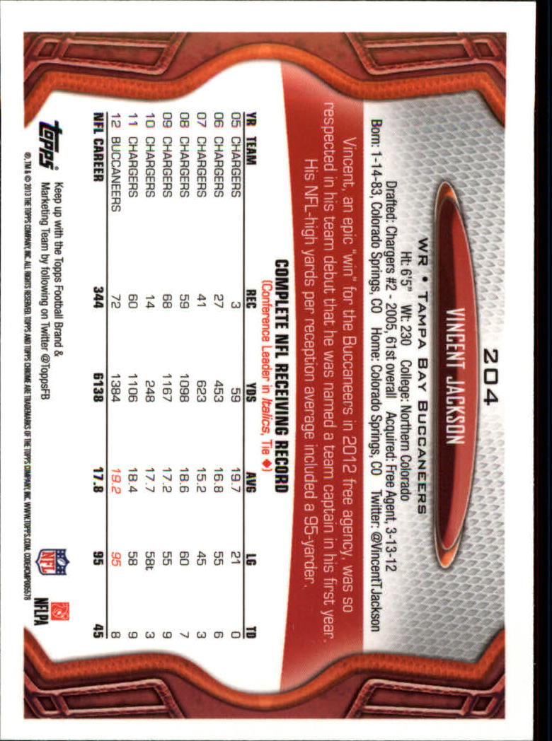 2013 Topps Chrome Football Part 1 Main Set Cards #1 to #220 - Picture 397 of 429