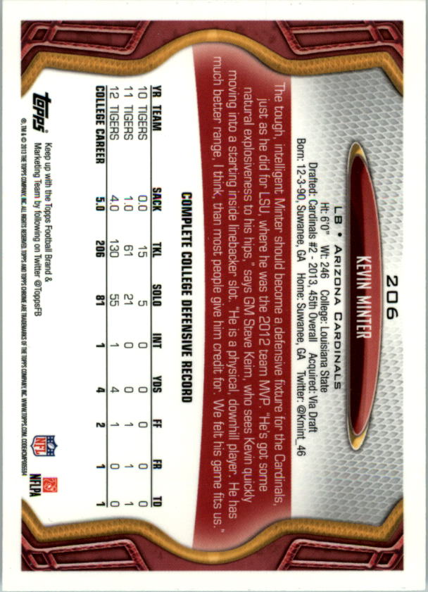 2013 Topps Chrome Football Part 1 Main Set Cards #1 to #220 - Picture 401 of 429