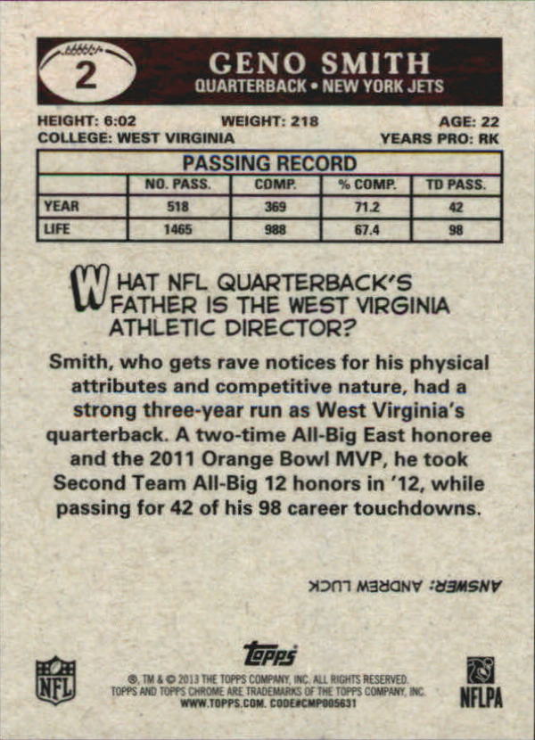 2013 Topps Chrome Football Part 4 Insert and Autograph Rookie Cards - Picture 9 of 166