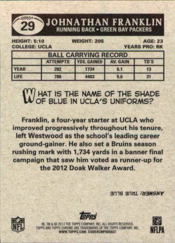 2013 Topps Chrome Football Part 4 Insert and Autograph Rookie Cards - Picture 47 of 166