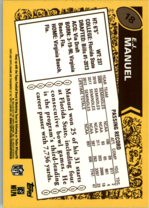 2013 Topps Chrome Football Part 4 Insert and Autograph Rookie Cards - Picture 116 of 166