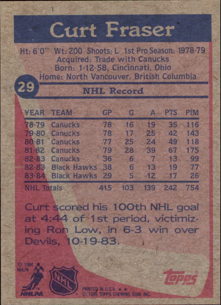 A8774 1984 85 Topps Hockey Card S 1 165 Rookies You Pick 10 Free Us Ship Ebay