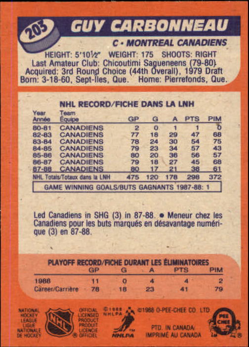 A5964- 1988-89 O-Pee-Chee Hk #s 200-264 +Rookies -You Pick- 15+ FREE US SHIP