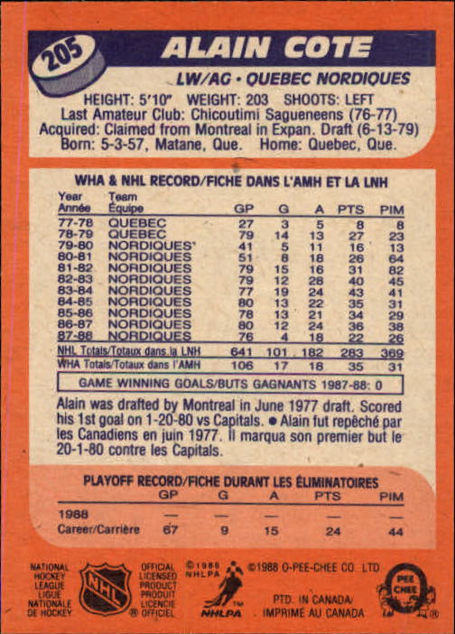 A5964- 1988-89 O-Pee-Chee Hk #s 200-264 +Rookies -You Pick- 15+ FREE US SHIP