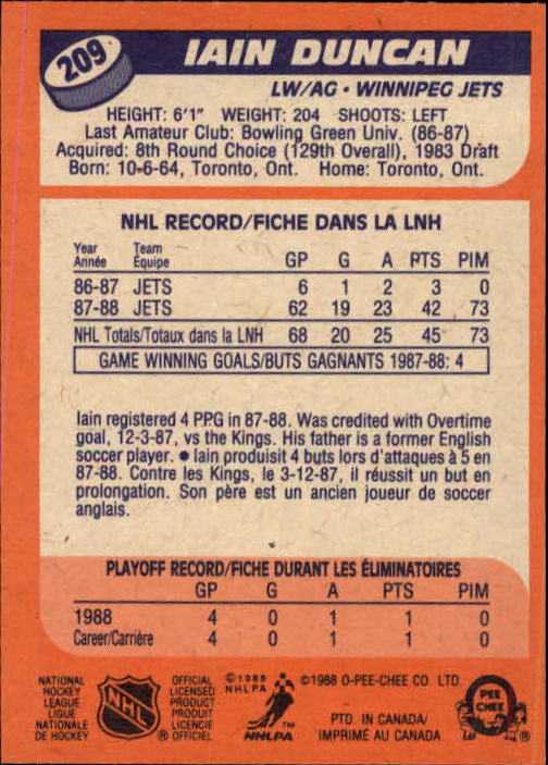 A5964- 1988-89 O-Pee-Chee Hk #s 200-264 +Rookies -You Pick- 15+ FREE US SHIP