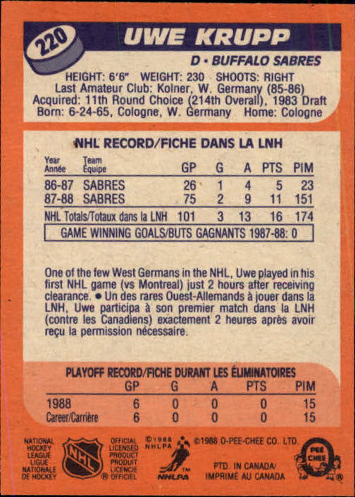 A5964- 1988-89 O-Pee-Chee Hk #s 200-264 +Rookies -You Pick- 15+ FREE US SHIP