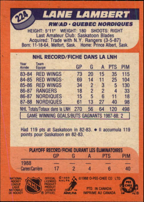 A5964- 1988-89 O-Pee-Chee Hk #s 200-264 +Rookies -You Pick- 15+ FREE US SHIP