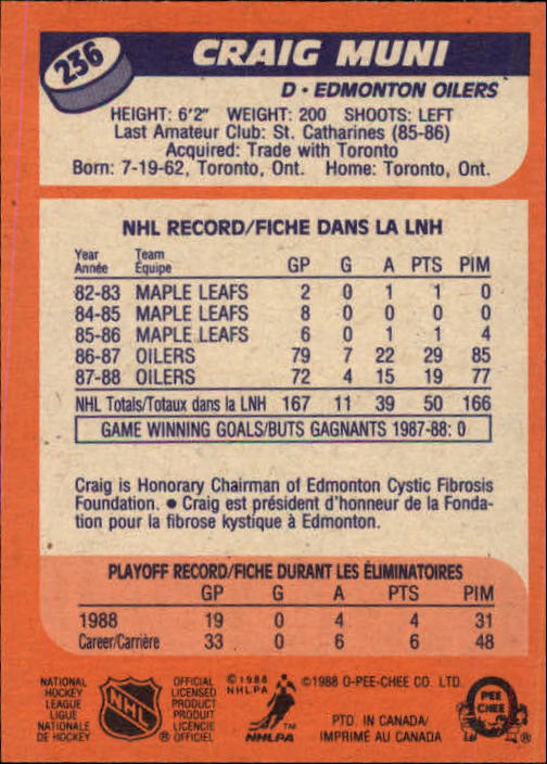 A5964- 1988-89 O-Pee-Chee Hk #s 200-264 +Rookies -You Pick- 15+ FREE US SHIP