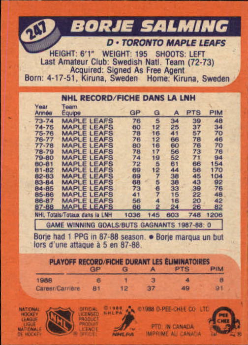 A5964- 1988-89 O-Pee-Chee Hk #s 200-264 +Rookies -You Pick- 15+ FREE US SHIP