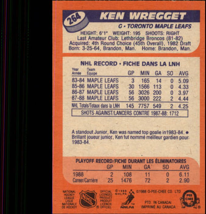 A5964- 1988-89 O-Pee-Chee Hk #s 200-264 +Rookies -You Pick- 15+ FREE US SHIP