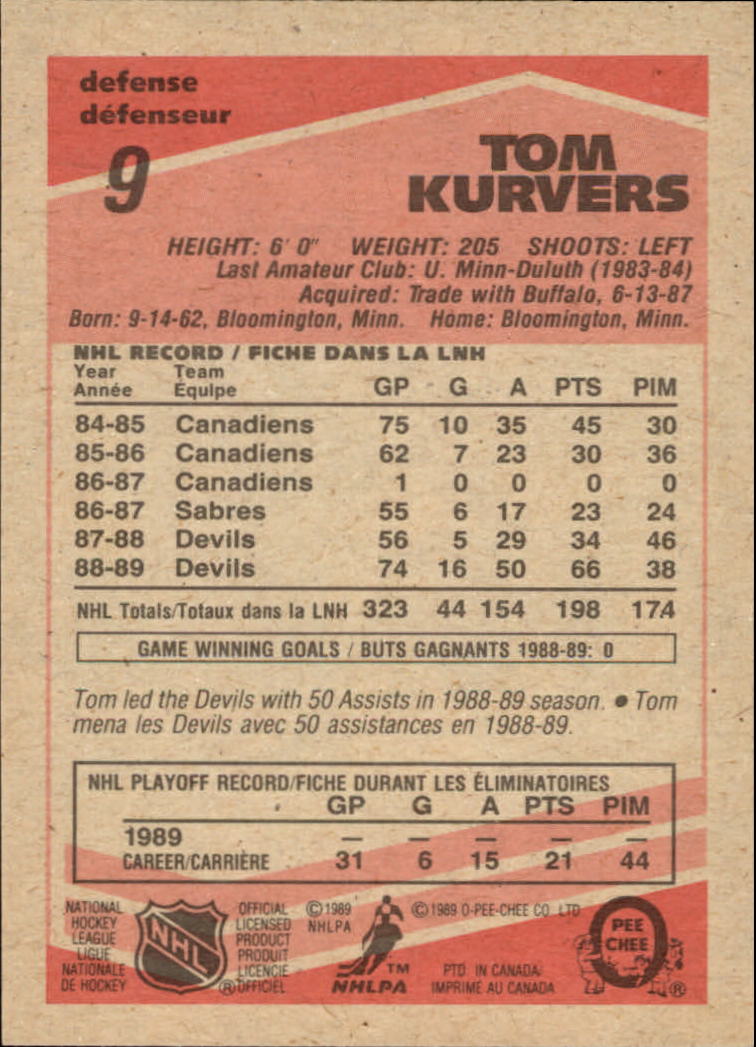 1989/1990 O-Pee-Chee Hockey Part 1 Main Set Cards #1 - #165 Rookies and Veterans - Picture 19 of 327