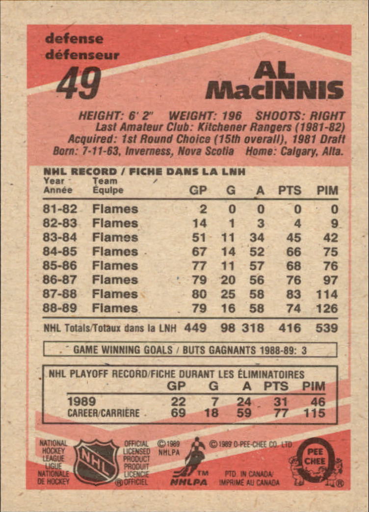 1989/1990 O-Pee-Chee Hockey Part 1 Main Set Cards #1 - #165 Rookies and Veterans - Picture 99 of 327