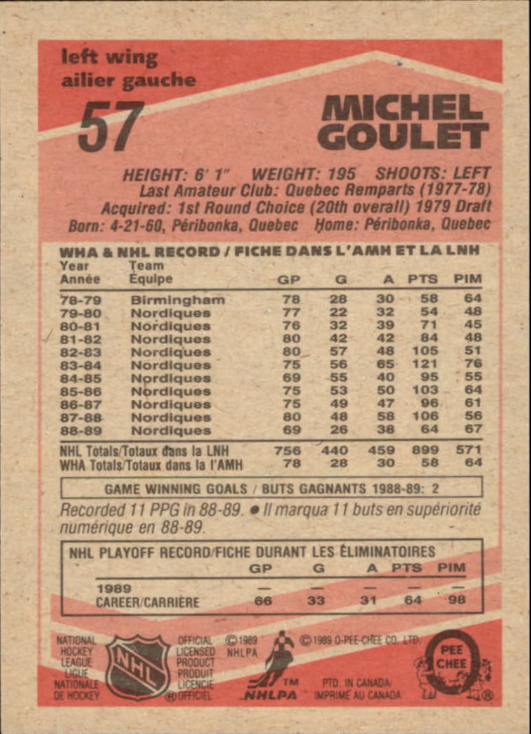 1989/1990 O-Pee-Chee Hockey Part 1 Main Set Cards #1 - #165 Rookies and Veterans - Picture 115 of 327