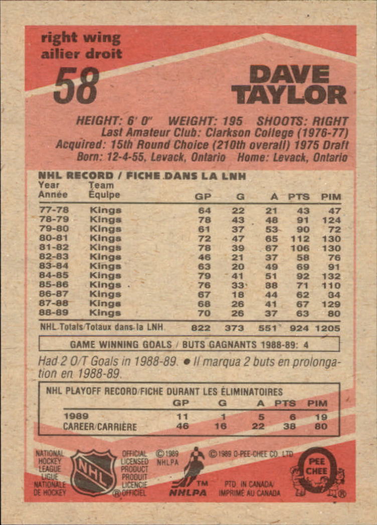 1989/1990 O-Pee-Chee Hockey Part 1 Main Set Cards #1 - #165 Rookies and Veterans - Picture 117 of 327