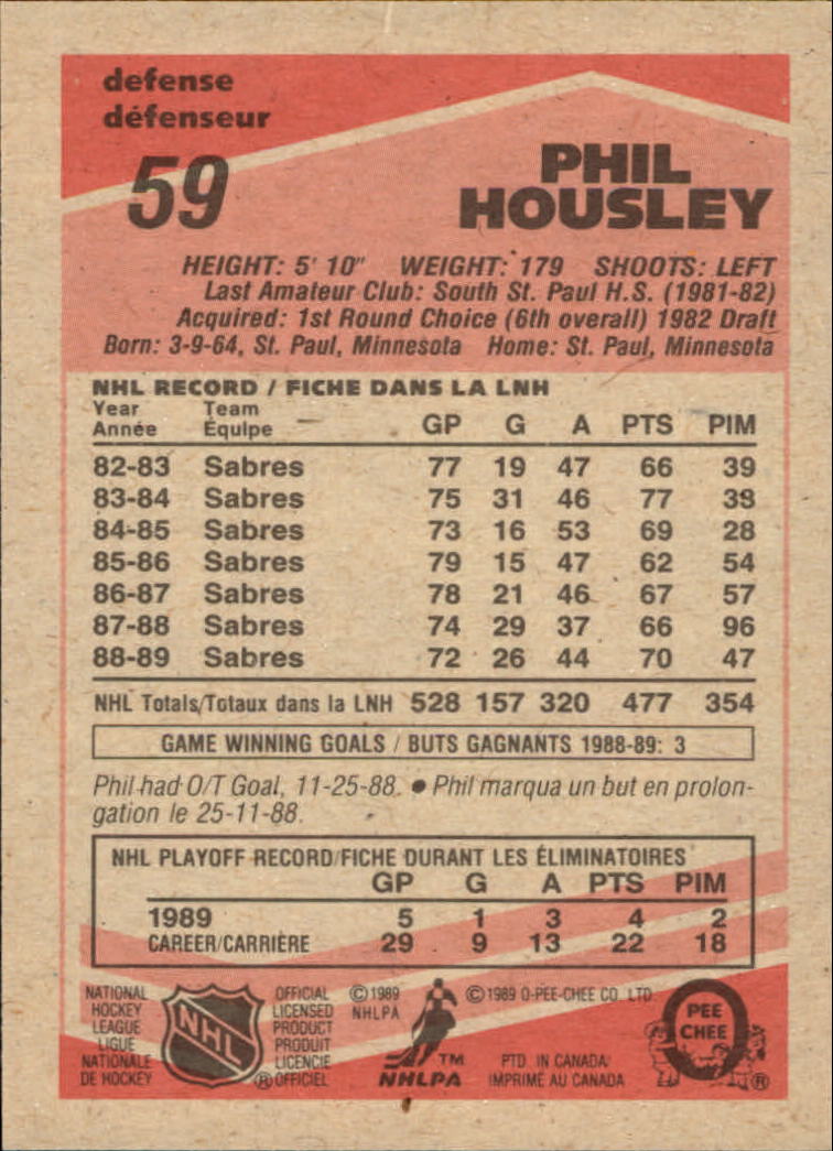 1989/1990 O-Pee-Chee Hockey Part 1 Main Set Cards #1 - #165 Rookies and Veterans - Picture 119 of 327