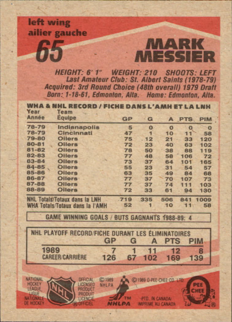 1989/1990 O-Pee-Chee Hockey Part 1 Main Set Cards #1 - #165 Rookies and Veterans - Picture 131 of 327