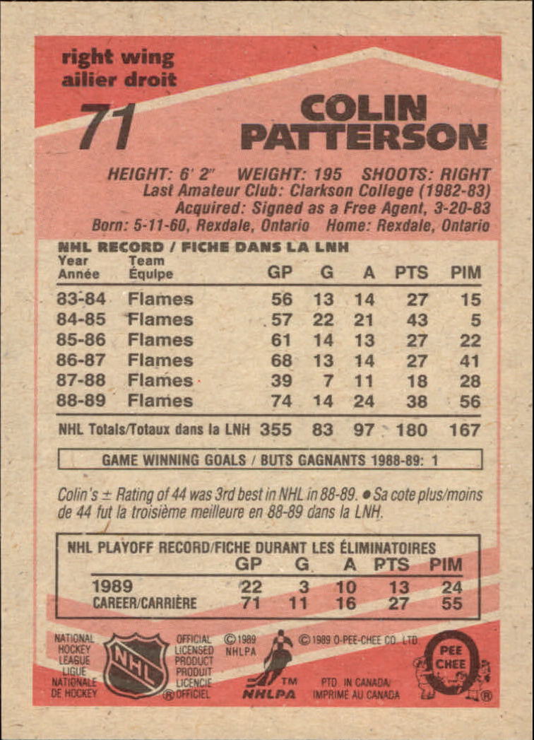 1989/1990 O-Pee-Chee Hockey Part 1 Main Set Cards #1 - #165 Rookies and Veterans - Picture 143 of 327