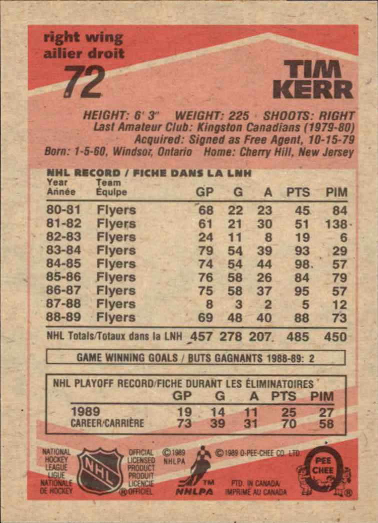1989/1990 O-Pee-Chee Hockey Part 1 Main Set Cards #1 - #165 Rookies and Veterans - Picture 145 of 327