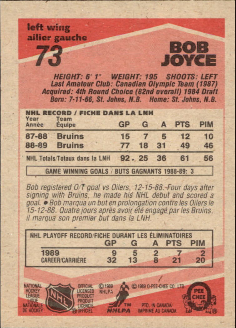 1989/1990 O-Pee-Chee Hockey Part 1 Main Set Cards #1 - #165 Rookies and Veterans - Picture 147 of 327