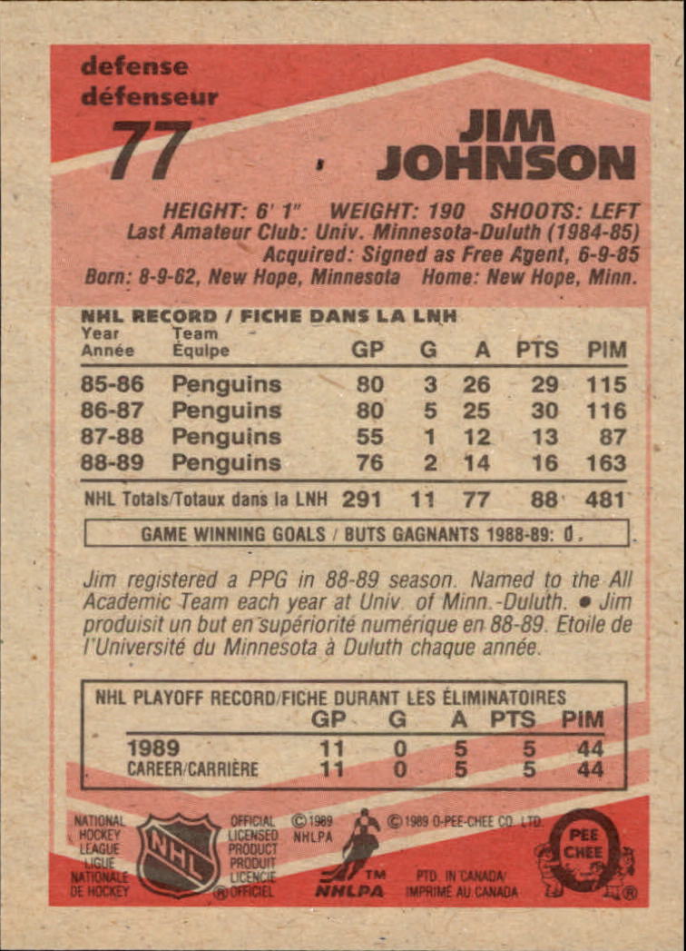 1989/1990 O-Pee-Chee Hockey Part 1 Main Set Cards #1 - #165 Rookies and Veterans - Picture 155 of 327