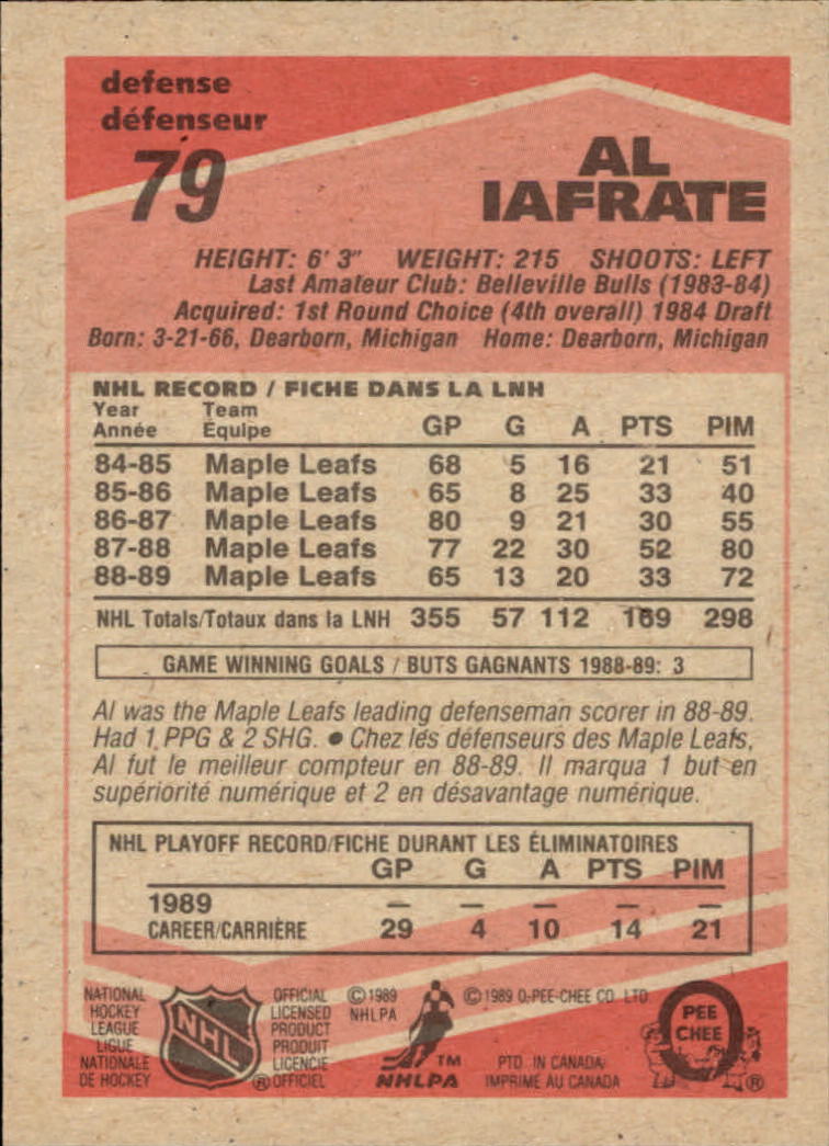 1989/1990 O-Pee-Chee Hockey Part 1 Main Set Cards #1 - #165 Rookies and Veterans - Picture 159 of 327