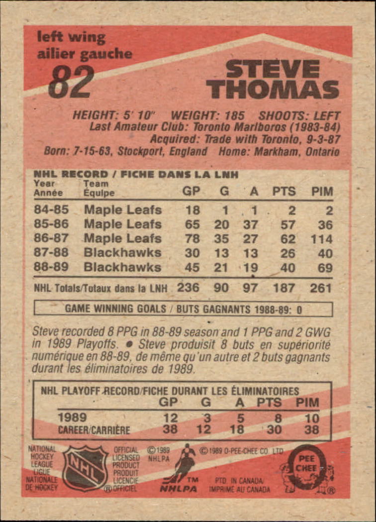 1989/1990 O-Pee-Chee Hockey Part 1 Main Set Cards #1 - #165 Rookies and Veterans - Picture 165 of 327