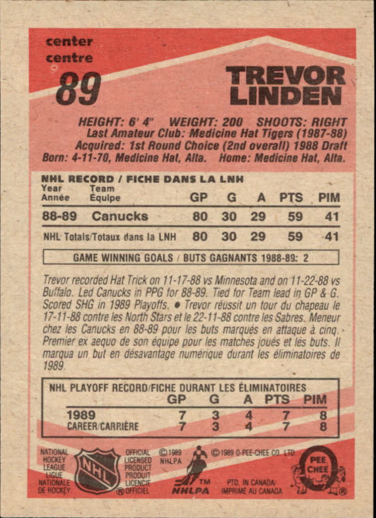 1989/1990 O-Pee-Chee Hockey Part 1 Main Set Cards #1 - #165 Rookies and Veterans - Picture 179 of 327