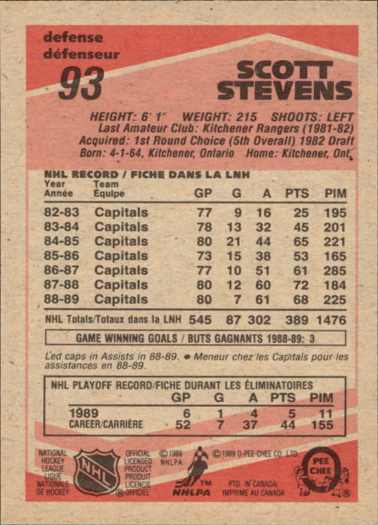 1989/1990 O-Pee-Chee Hockey Part 1 Main Set Cards #1 - #165 Rookies and Veterans - Picture 187 of 327