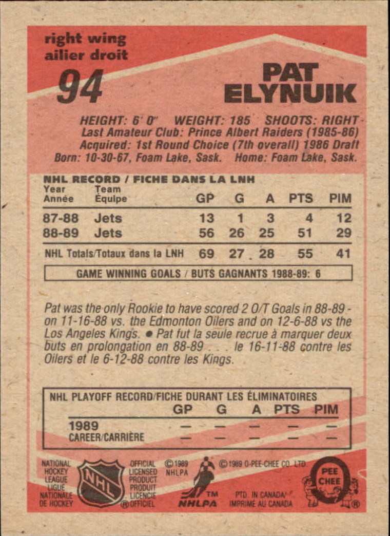 1989/1990 O-Pee-Chee Hockey Part 1 Main Set Cards #1 - #165 Rookies and Veterans - Picture 189 of 327