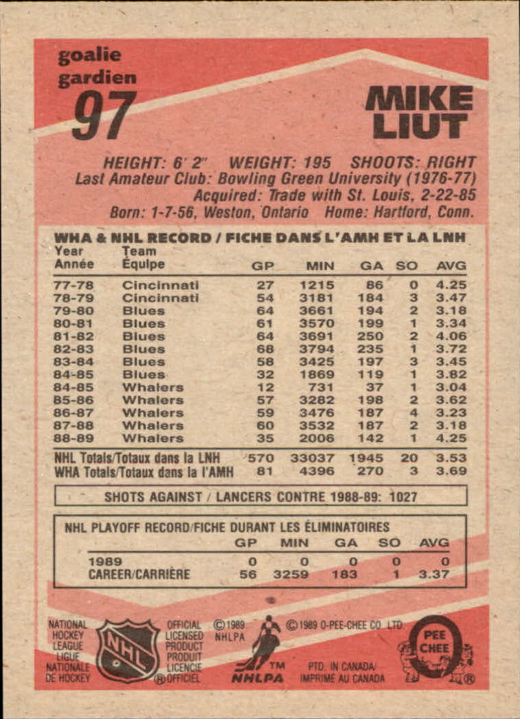 1989/1990 O-Pee-Chee Hockey Part 1 Main Set Cards #1 - #165 Rookies and Veterans - Picture 195 of 327