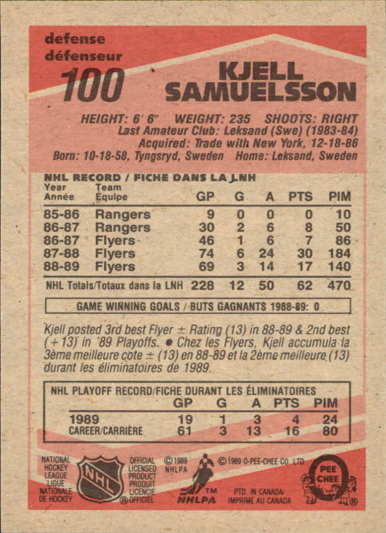 1989/1990 O-Pee-Chee Hockey Part 1 Main Set Cards #1 - #165 Rookies and Veterans - Picture 201 of 327