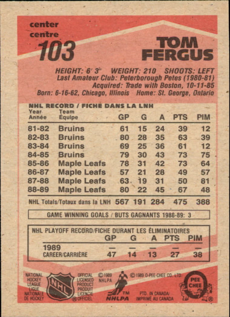 1989/1990 O-Pee-Chee Hockey Part 1 Main Set Cards #1 - #165 Rookies and Veterans - Picture 207 of 327