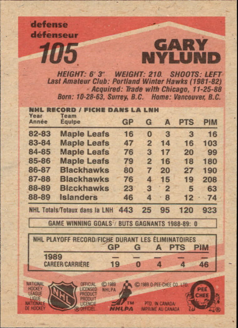1989/1990 O-Pee-Chee Hockey Part 1 Main Set Cards #1 - #165 Rookies and Veterans - Picture 211 of 327