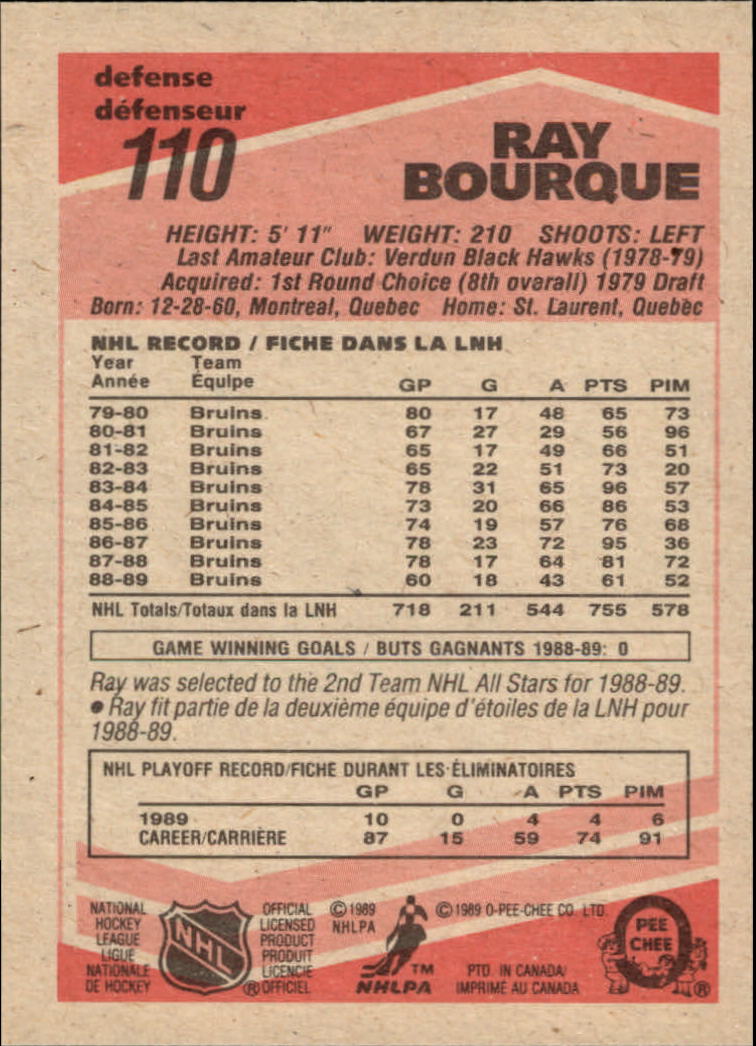 1989/1990 O-Pee-Chee Hockey Part 1 Main Set Cards #1 - #165 Rookies and Veterans - Picture 221 of 327