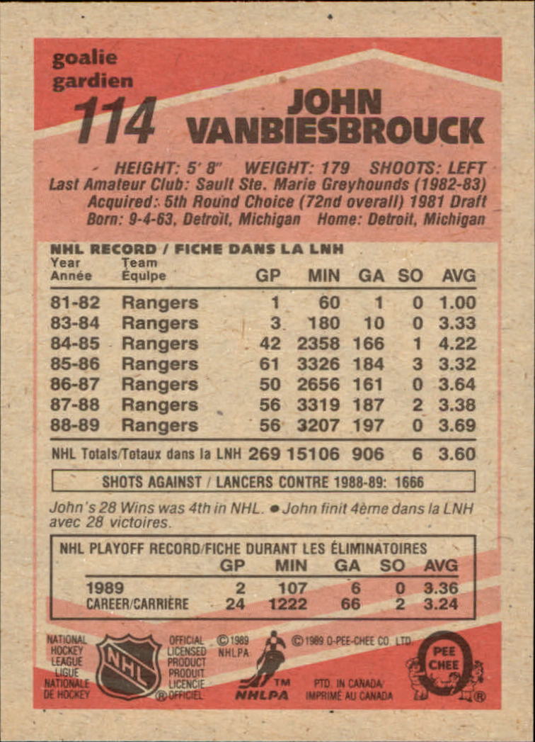 1989/1990 O-Pee-Chee Hockey Part 1 Main Set Cards #1 - #165 Rookies and Veterans - Picture 227 of 327
