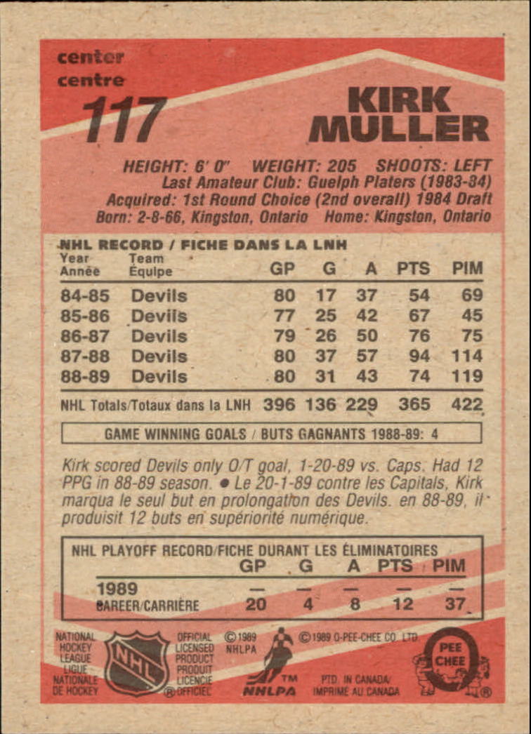 1989/1990 O-Pee-Chee Hockey Part 1 Main Set Cards #1 - #165 Rookies and Veterans - Picture 233 of 327