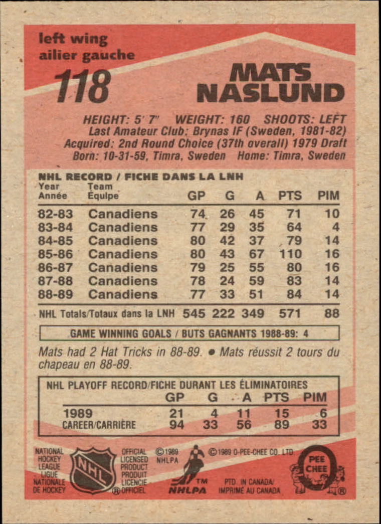 1989/1990 O-Pee-Chee Hockey Part 1 Main Set Cards #1 - #165 Rookies and Veterans - Picture 235 of 327