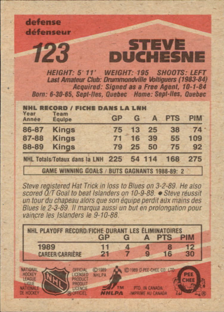 1989/1990 O-Pee-Chee Hockey Part 1 Main Set Cards #1 - #165 Rookies and Veterans - Picture 245 of 327