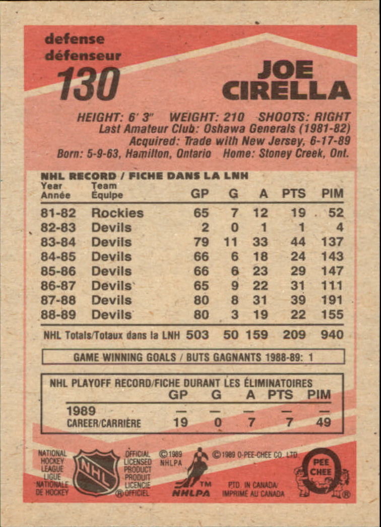 1989/1990 O-Pee-Chee Hockey Part 1 Main Set Cards #1 - #165 Rookies and Veterans - Picture 259 of 327